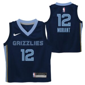 Basketball Jersey 2022-23 Memphis Grizzlies Ja Morant #12 Boys Icon Edition Navy Jersey Blue 693888