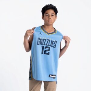 Basketball Jersey 2023-24 Memphis Grizzlies Ja Morant #12 Youth Swingman Statement Edition Blue Jersey Blue 696663