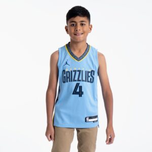 Basketball Jersey 2022-23 Memphis Grizzlies Steven Adams #4 Youth Swingman Statement Edition Blue Jersey Blue 693877