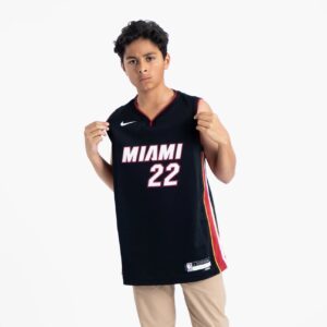 Basketball Jersey 2022-23 Miami Heat Jimmy Butler #22 Youth Swingman Icon Edition Black Jersey Black 693776