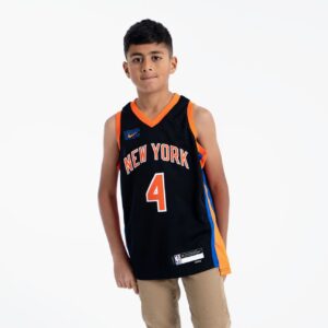 Basketball Jersey 2022-23 New York Knicks Derrick Rose #4 Youth Swingman City Edition Black Jersey White 694053