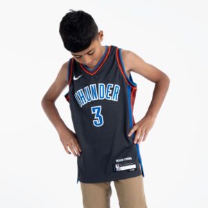 Basketball Jersey 2022-23 Oklahoma City Thunder Josh Giddey #3 Youth Swingman City Edition Black Jersey Violet 694135