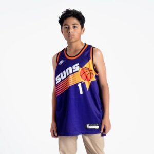 Basketball Jersey 2022-23 Phoenix Suns Devin Booker #1 Youth Swingman Classic Edition Purple Jersey Violet 694566