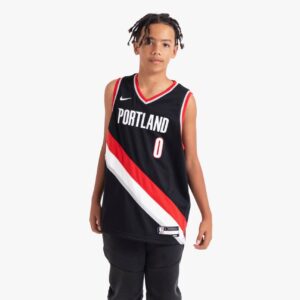 Basketball Jersey 2022-23 Portland Trail Blazers Damian Lillard #0 Youth Swingman Icon Edition Black Jersey Black 695041