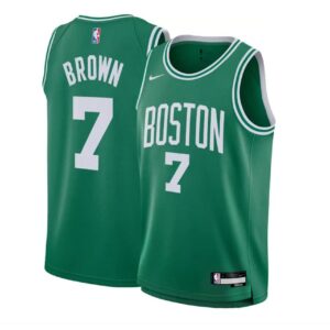 Basketball Jersey 2023-24 Boston Celtics Jaylen Brown #7 Youth Swingman Icon Edition Green Jersey Green 695480