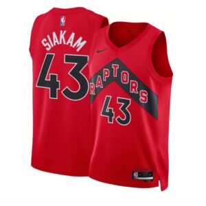 Basketball Jersey 2023-24 Toronto Raptors Pascal Siakam #43 Youth Swingman Icon Edition Red Jersey Red 695462