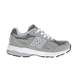 Sneakers New Balance 990v3 Big Kid Gray White KJ990GRP