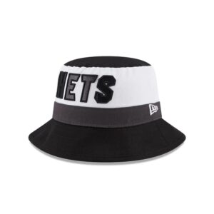 Panama New Era Brooklyn Nets Back Half NBA Bucket Hat black and white 689722