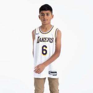 Basketball Jersey 2022-23 Los Angeles Lakers LeBron James #23 Youth Swingman Association Edition White Jersey White 696827