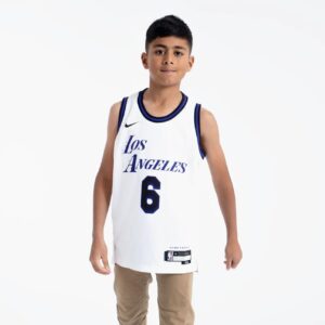 Basketball Jersey 2022-23 Los Angeles Lakers LeBron James #23 Youth Swingman City Edition White Jersey White 696816