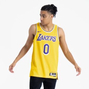 Basketball Jersey 2022-23 Los Angeles Lakers Russell Westbrook #0 Swingman Icon Edition Yellow Jersey Silver 695927