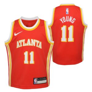 Basketball Jersey 2023-24 Atlanta Hawks Trae Young #11 Boys Swingman Icon Edition Red Jersey Red 696751