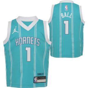 Basketball Jersey 2023-24 Charlotte Hornets LaMelo Ball #1 Boys Swingman Icon Edition Teal Jersey Turquoise 696744