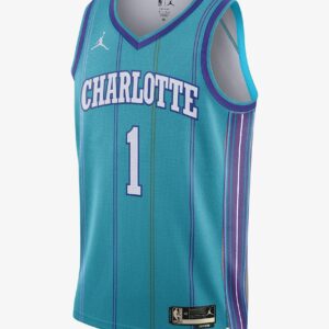 Basketball Jersey 2023-24 Charlotte Hornets LaMelo Ball #1 Swingman Hardwood Classics Teal Jersey 695642