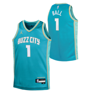 Basketball Jersey 2023-24 Charlotte Hornets LaMelo Ball #1 Youth Swingman City Edition Teal Jersey Turquoise 696880