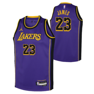 Basketball Jersey 2023-24 Los Angeles Lakers LeBron James #23 Youth Swingman Statement Purple Jersey Violet 700157