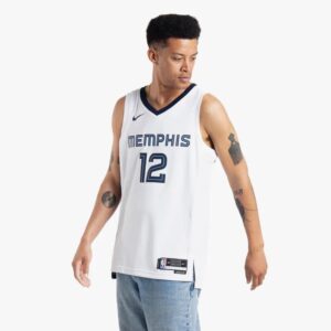 Basketball Jersey 2023-24 Memphis Grizzlies Ja Morant #12 Swingman Association Edition White Jersey Black 695822