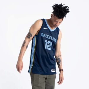 Basketball Jersey 2023-24 Memphis Grizzlies Ja Morant #12 Swingman Icon Edition Navy Jersey White 696602