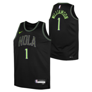 Basketball Jersey 2023-24 New Orleans Pelicans Zion Williamson #1 Youth Swingman City Edition Black Jersey Black 696960