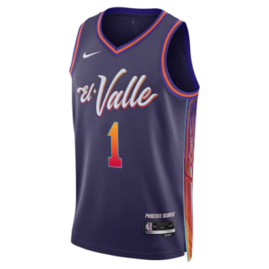 Basketball Jersey 2023-24 Phoenix Suns Devin Booker #1 Swingman City Edition Purple Jersey Violet 697141