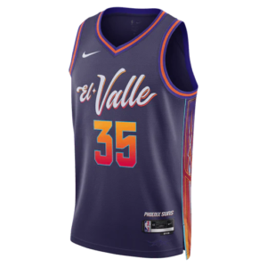 Basketball Jersey 2023-24 Phoenix Suns Kevin Durant #35 Swingman City Edition Purple Jersey White 697121