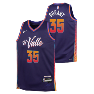 Basketball Jersey 2023-24 Phoenix Suns Kevin Durant #35 Youth Swingman City Edition Purple Jersey Violet 696970