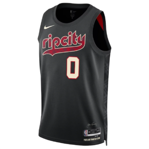 Basketball Jersey 2023-24 Portland Trailblazers Damian Lillard #0 Swingman City Edition Black Jersey White 697098