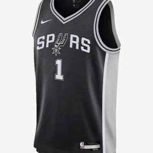 Basketball Jersey 2023-24 San Antonio Spurs Victor Wembanyama #1 Youth Swingman Icon Edition Black Jersey Black 695774