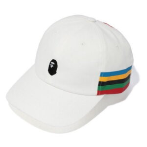 Baseball Cap BAPE Ape Head Line Panel Cap White White 698197