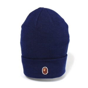 BAPE Ape Head One Point Beanie Navy Navy 699376