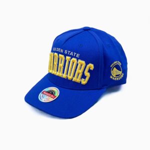 Mitchell & Ness Golden State Warriors Raised Arch NBA Snapback Hat Blue 697945