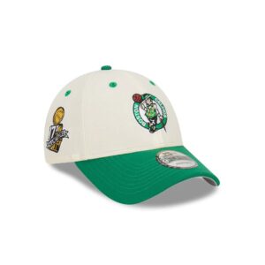 New Era Boston Celtics Champs 9FORTY Two Tone NBA Snapback Hat White 697467