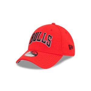 New Era Chicago Bulls 39THIRTY WordMark NBA Fitted Hat Red 697828