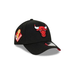 New Era Chicago Bulls 9FORTY A-Frame Champs NBA Snapback Hat Black 697662