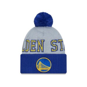 New Era Golden State Warriors 2024 Tip Off Pom Knit NBA Beanie Grey 698128