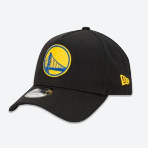 New Era Golden State Warriors 9FORTY A-Frame NBA Snapback Hat Black 698045