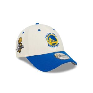 New Era Golden State Warriors Champs 9FORTY Two Tone NBA Snapback Hat White 698029