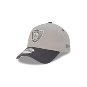 New Era Las Vegas Raiders 9FORTY Overcast A-Frame NFL Snapback Hat Grey 699277