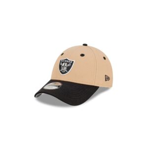 New Era Las Vegas Raiders 9FORTY Two Tone Youth NFL Strapback Hat Beige 699320