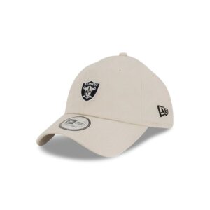 New Era Las Vegas Raiders Mini Logo Stone Casual Classic NFL Strapback Hat Beige 699328