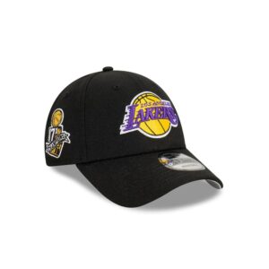 New Era Los Angeles Lakers 17 Time Champions 9FORTY NBA Snapback Hat Black 698215