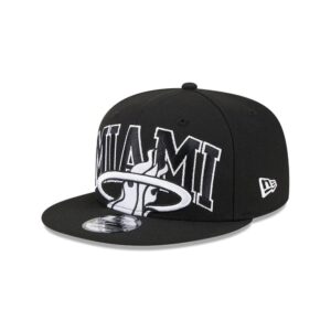 Baseball Cap New Era Miami Heat 2024 Tip Off Black 9FIFTY NBA Snapback Hat Black 698547