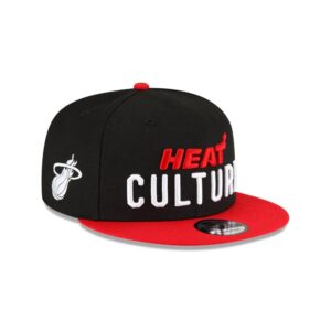 New Era Miami Heat 9FIFTY 2024 City Edition NBA Snapback Hat Black 698555