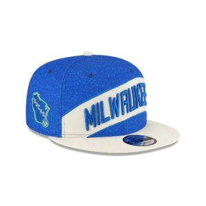 New Era Milwaukee Bucks 9FIFTY 2024 City Edition NBA Snapback Hat Blue 698467