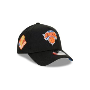 New Era New York Knicks 9FORTY A-Frame Champs NBA Snapback Hat Black 699002