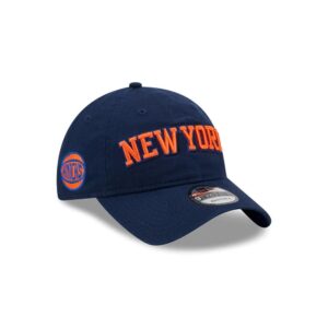 New Era New York Knicks 9TWENTY 2024 Statement Edition NBA Strapback Hat Blue 699018