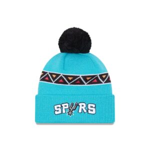 New Era San Antonio Spurs 2023 Alternate City Edition Pom Knit NBA Beanie Turquoise 699258