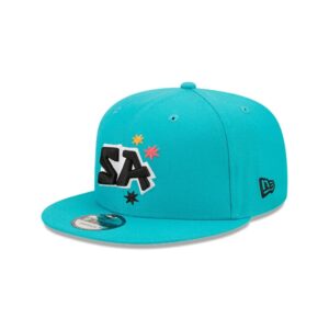 New Era San Antonio Spurs 9FIFTY 2023 City Edition NBA Snapback Hat Turquoise 699215