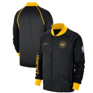 Nike Golden State Warriors City Edition On Court Showtime Full Zip Jacket Black 700109