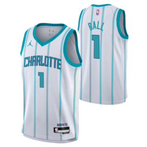 Basketball Jersey 2023-24 Charlotte Hornets LaMelo Ball #1 Youth Swingman Association Edition White Jersey White 701307